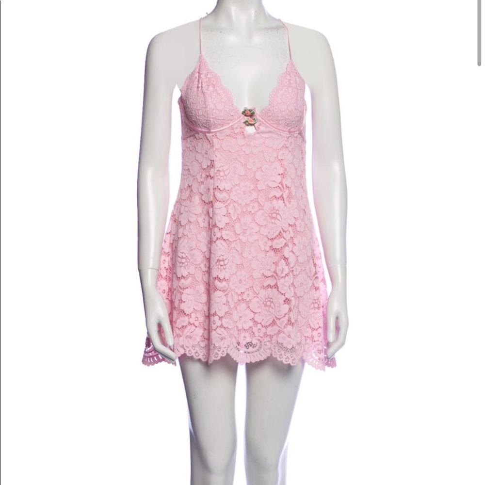 Creamsicle Lace Mini Dress